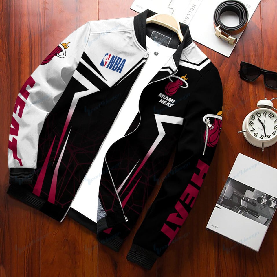 Miami Heat Personalized Bomber Jacket BG106