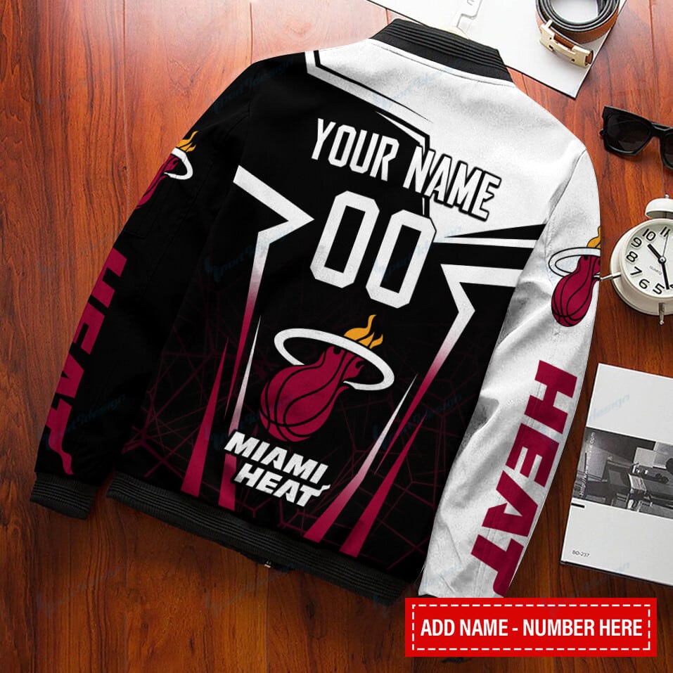 Miami Heat Personalized Bomber Jacket BG106