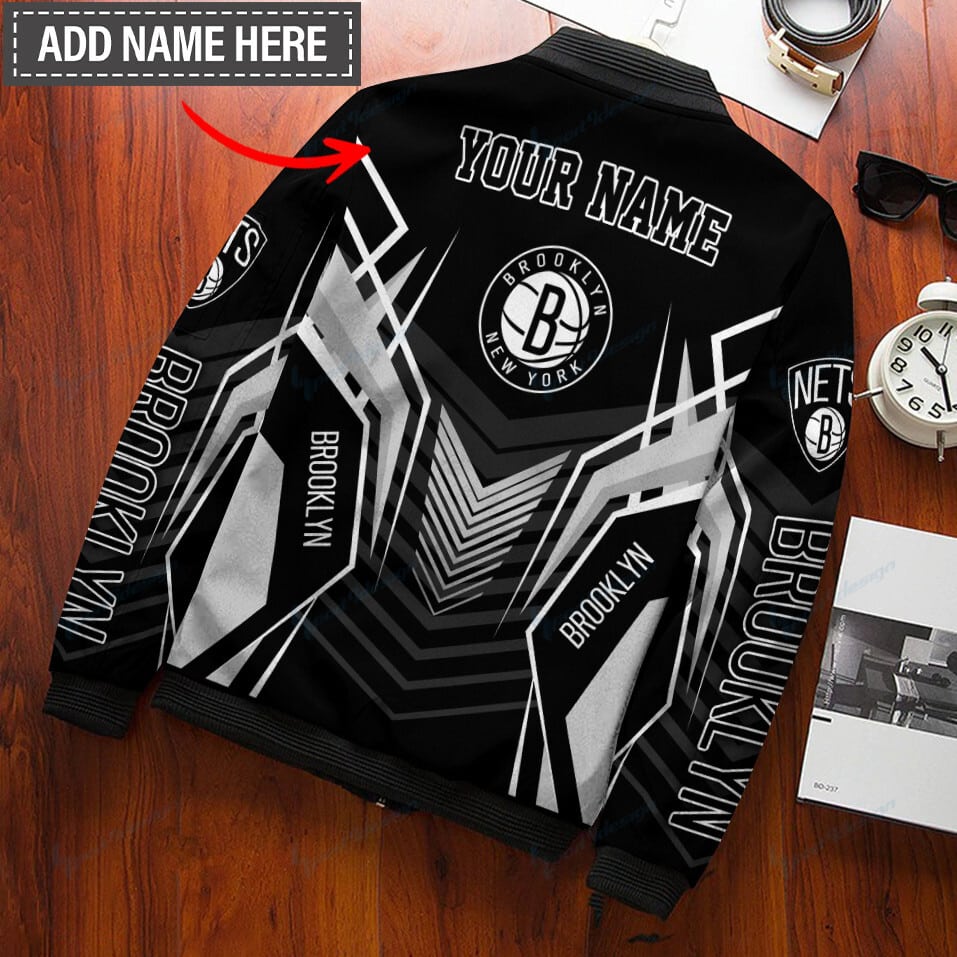 Brooklyn Nets Personalized Bomber Jacket BG82