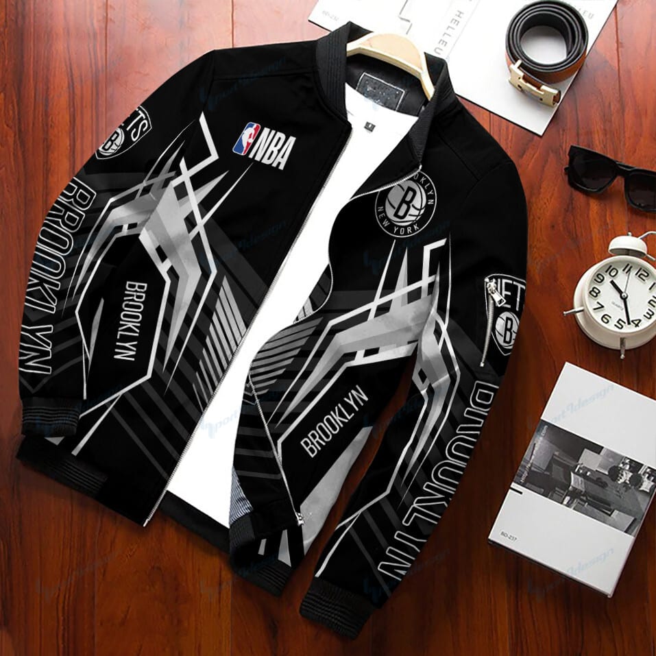 Brooklyn Nets Personalized Bomber Jacket BG82