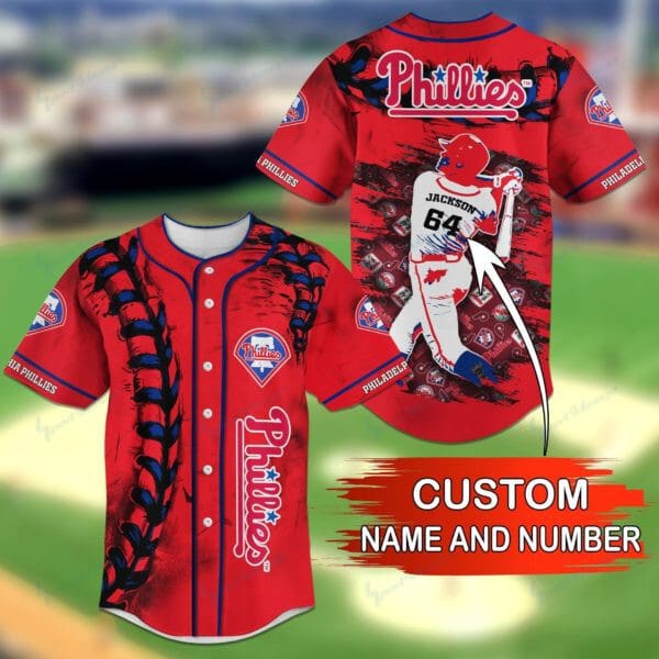 Philadelphia Phillies Personalized Baseball Jersey BG18