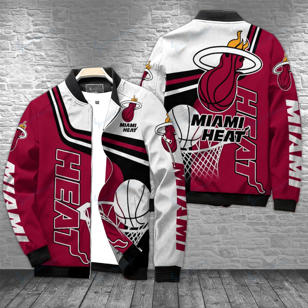 Miami Heat Personalized Bomber Jacket BG64
