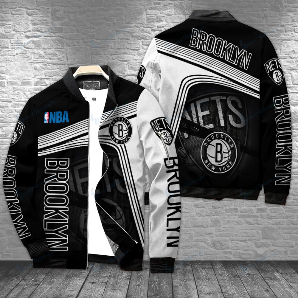 Brooklyn Nets Personalized Bomber Jacket BG49