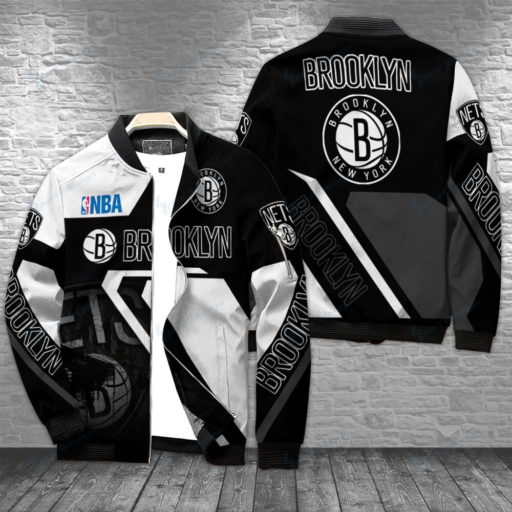 Brooklyn Nets Personalized Bomber Jacket BG53