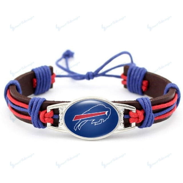 Buffalo Bills Leather Bracelets