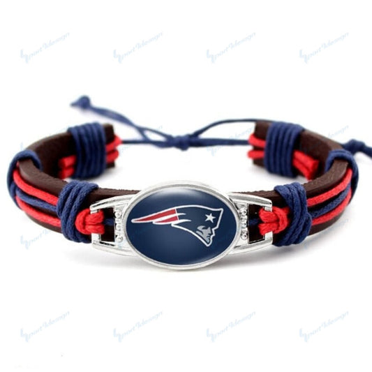 New England Patriots Leather Bracelets