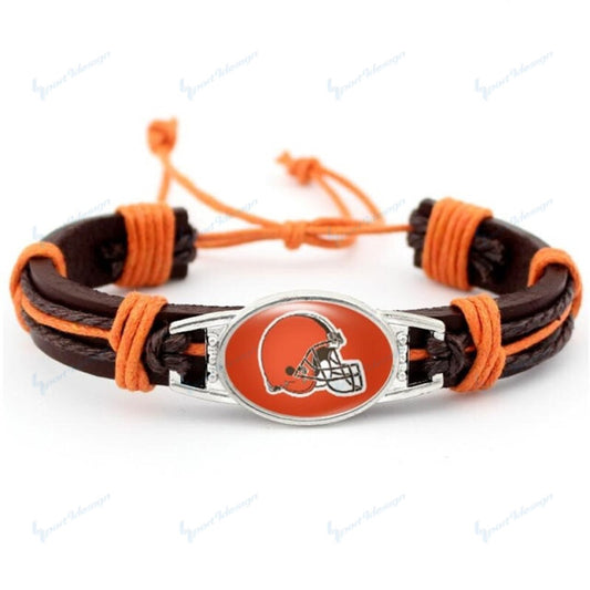 Cleveland Browns Leather Bracelets