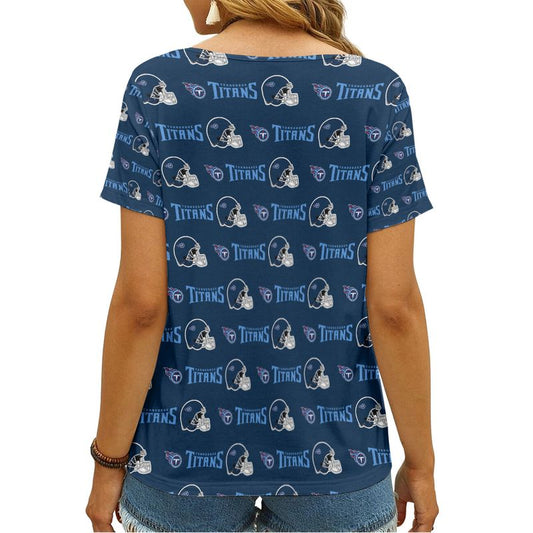 Tennessee Titans V-neck Women T-shirt