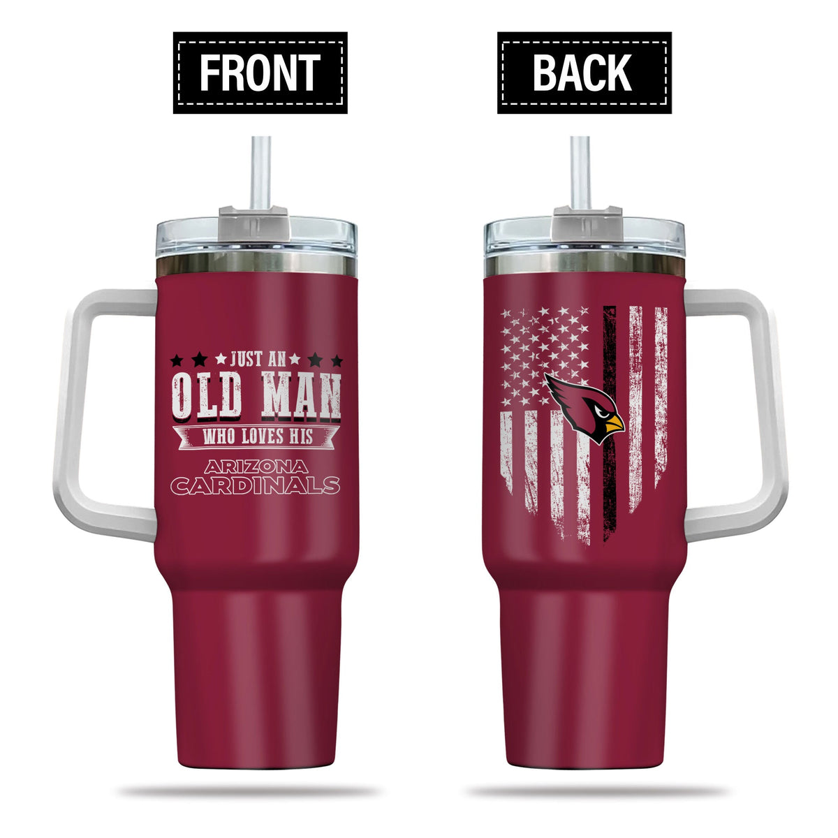 Just Old Man Who Loves Arizona Cardinals 40oz Tumbler