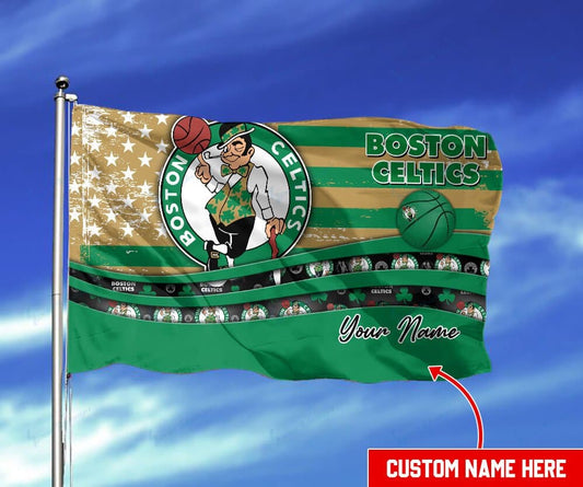 Boston Celtics Personalized Flag 08