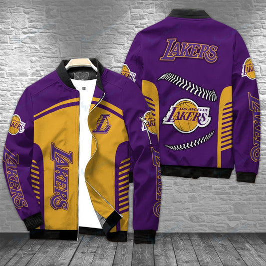 Los Angeles Lakers Personalized Bomber Jacket BG25