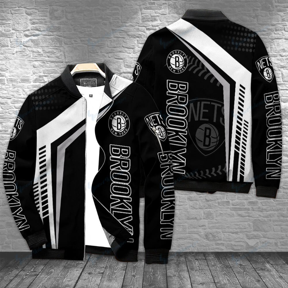 Brooklyn Nets Personalized Bomber Jacket BG29