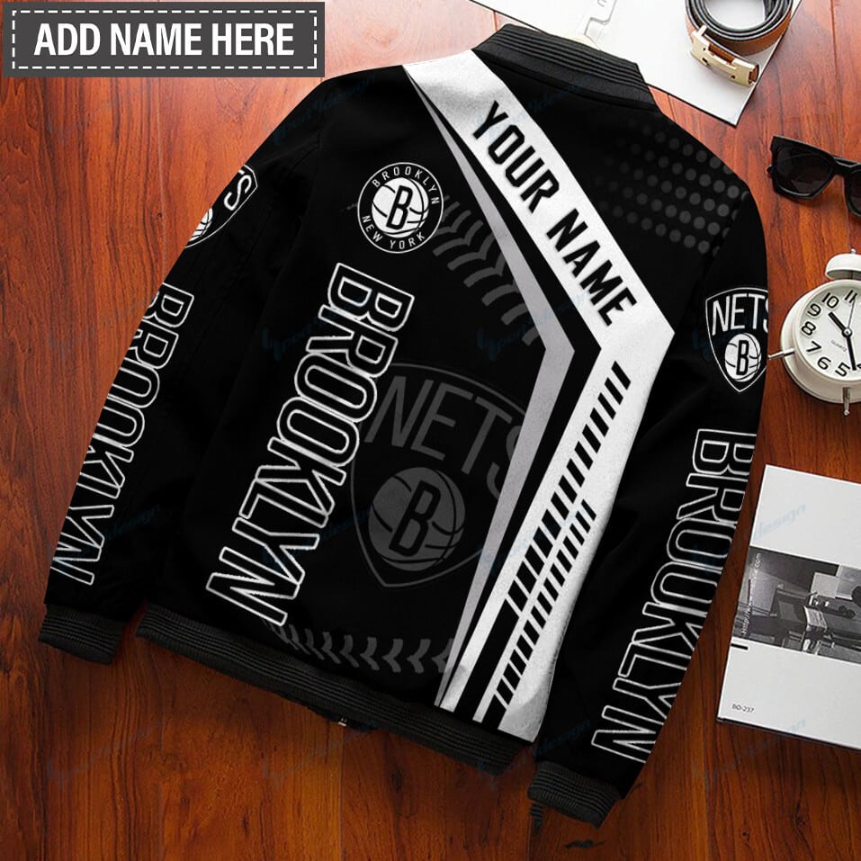 Brooklyn Nets Personalized Bomber Jacket BG29