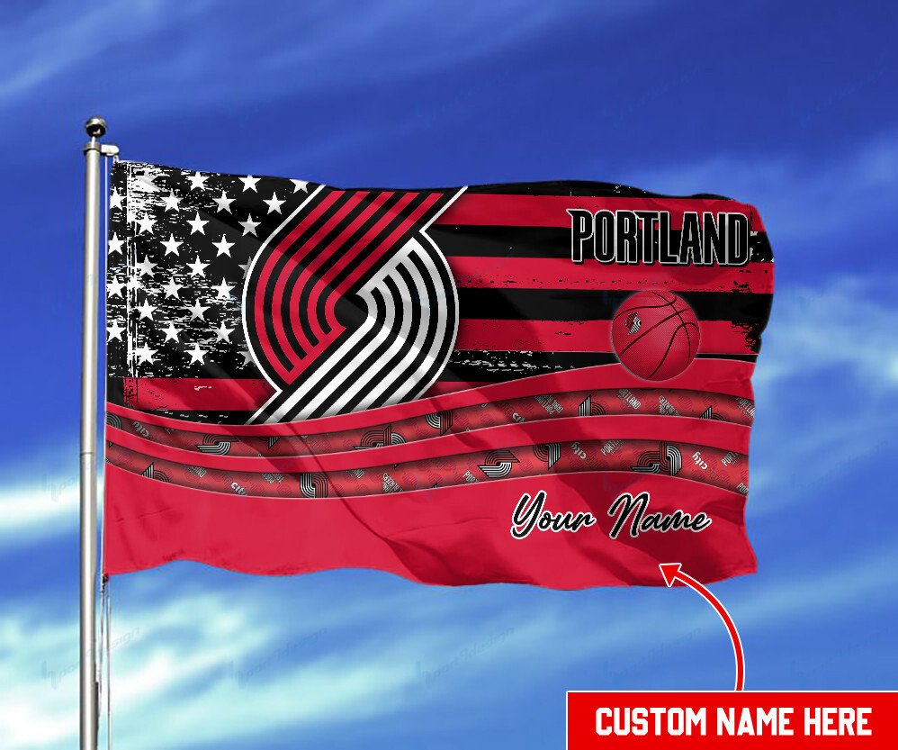Portland Trail Blazers Personalized Flag 19