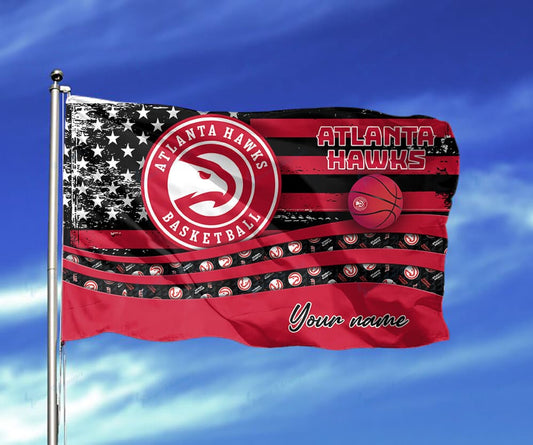 Atlanta Hawks Personalized Flag 23