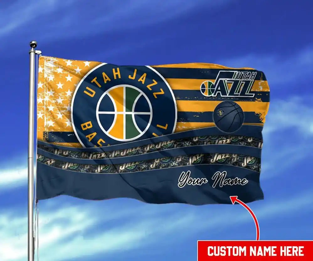Utah Jazz Personalized Flag 22
