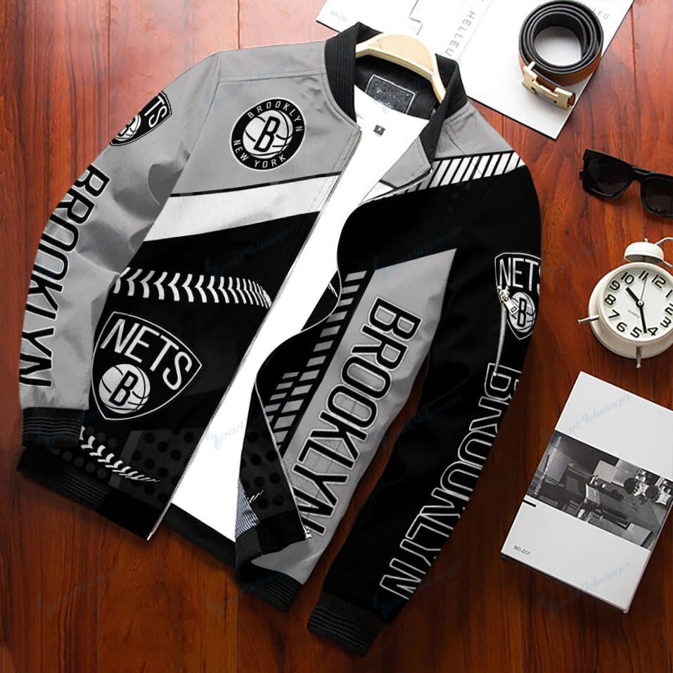 Brooklyn Nets Personalized Bomber Jacket BG19
