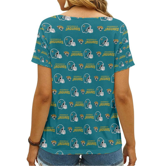 Jacksonville Jaguars V-neck Women T-shirt