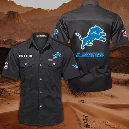 Detroit Lions Men’s Short Sleeve Cargo Shirts New 2025 AZBT2DCGS000043