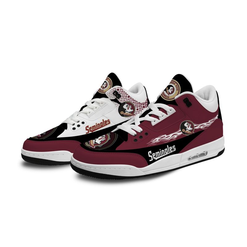 Florida State Seminoles Fire White Genuine Leather JD03 Shoes Men and Women AZBTAJ3000029