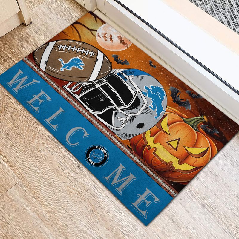 Detroit Lions Halloween Doormat New Collection AZBTDM000004