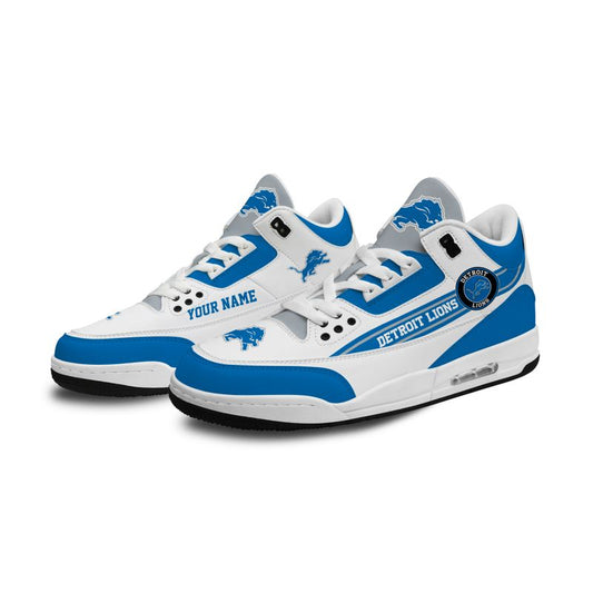Detroit Lions Basic White Genuine Leather JD03 Shoes Men and Women AZBTAJ3000142