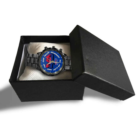 Buffalo Bills Limited Edition Black Stainless Steel Watch For Father’s Day AZBTWA000001