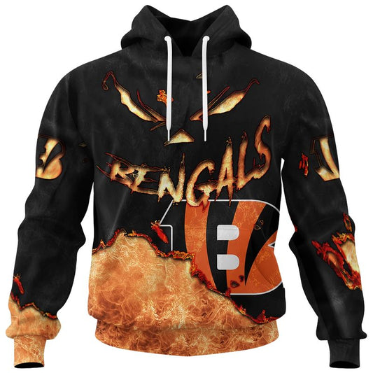 Cincinnati Bengals Combo Limited Edition Clothes Jack O’ Lantern Halloween Collection AZBTCLEC000019