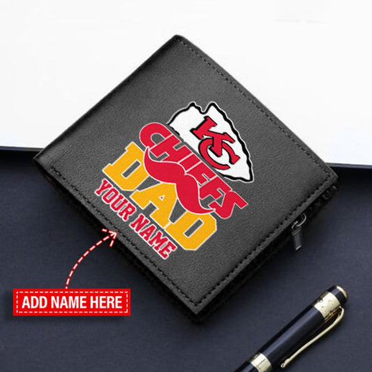 Kansas City Chiefs Limited Edition Men’s Leather Bifold Wallet Gift For Father’s Day AZBT2DMW000005