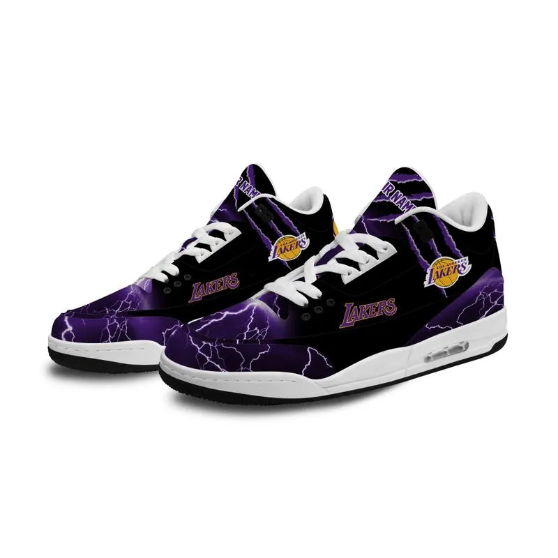Los Angeles Lakers Basic Leather JD03 Shoes Men and Women AZBTAJ3000264