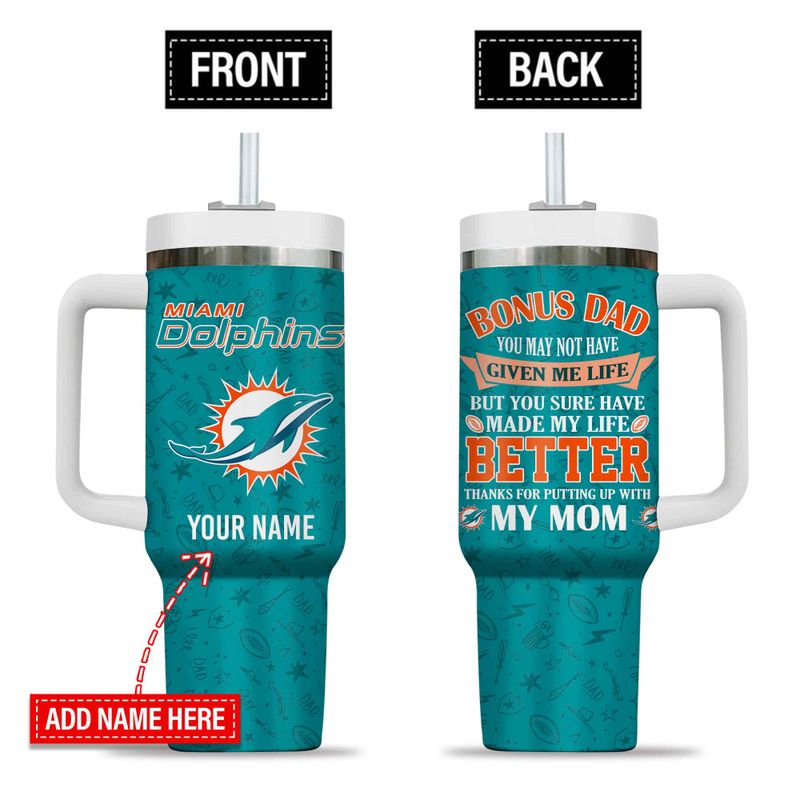 Miami Dolphins New Personalized 40oz Tumbler Father’s Day AZBT40OZ000170