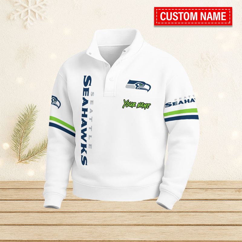 Seattle Seahawks Casual Stand Collar Sweatshirt BT690