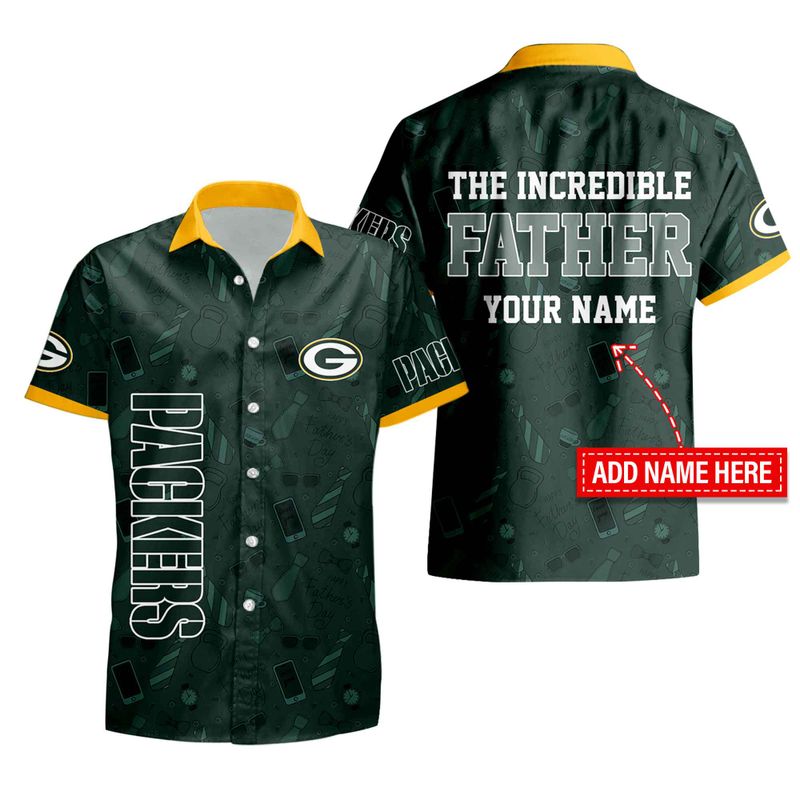 Green Bay Packers Personalized Button Shirt Father’s Day New AZBTBTS000009