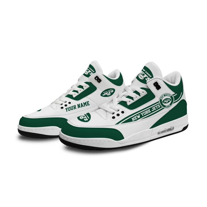 New York Jets Basic White Genuine Leather JD03 Shoes Men and Women AZBTAJ3000007
