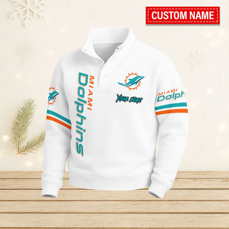 Miami Dolphins Casual Stand Collar Sweatshirt BT681