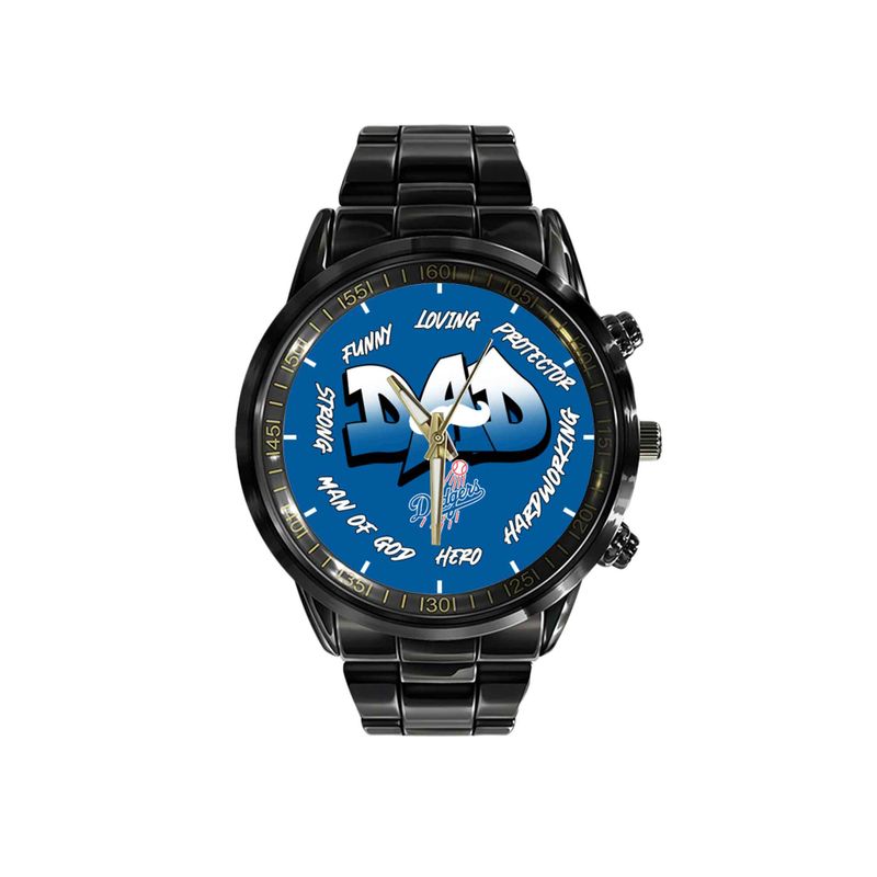Los Angeles Dodgers Limited Edition Black Stainless Steel Watch For Father’s Day AZBTWA000012