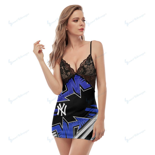 New York Yankees Lace Back Strap Slip Dress 469