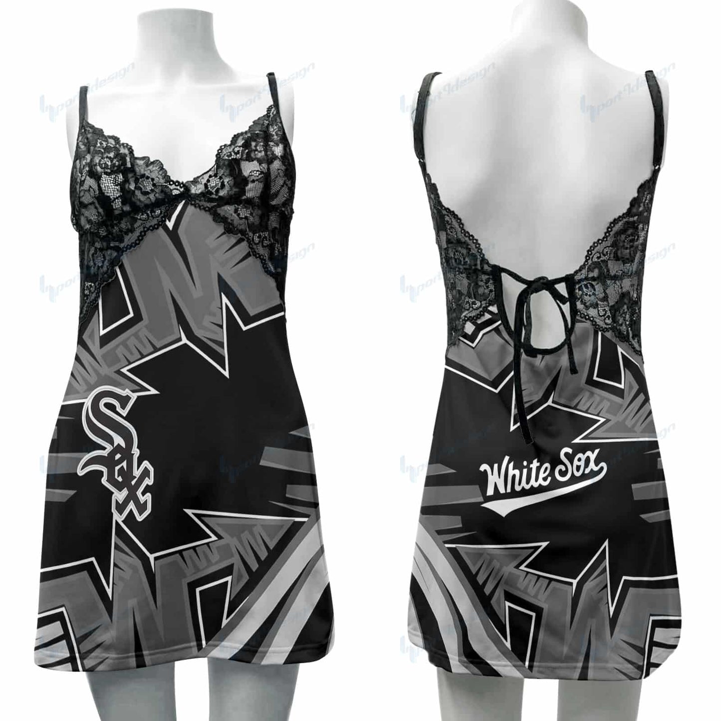 Chicago White Sox Lace Back Strap Slip Dress 467