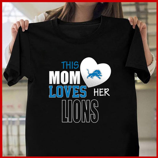Detroit Lions Mom Loves Mother’s Day T-shirt AZTS323