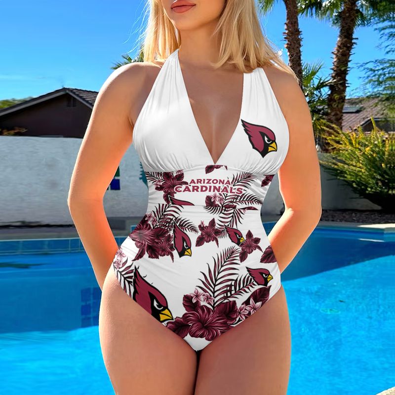 Arizona Cardinals Halter Neck One Piece Swimsuit 050