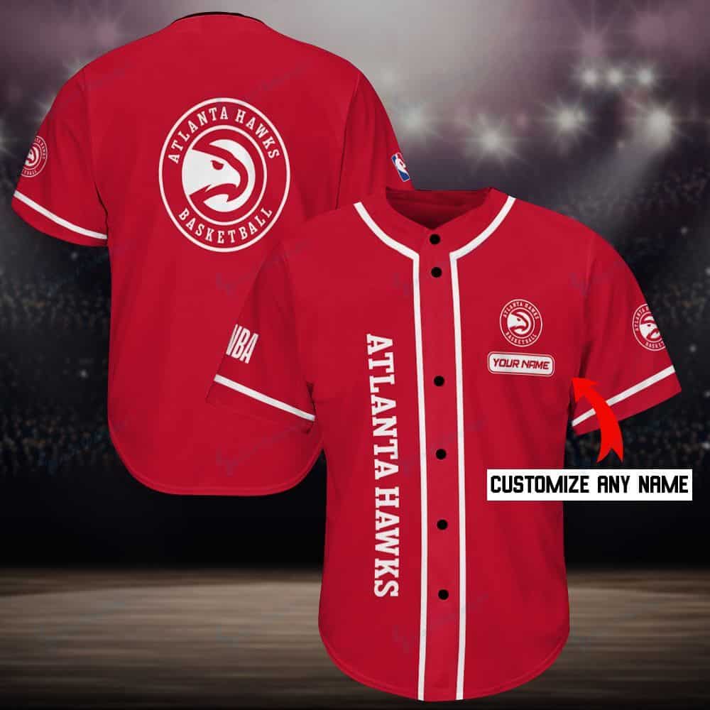 Atlanta Hawks Personalized Baseball Jersey Shirt 104