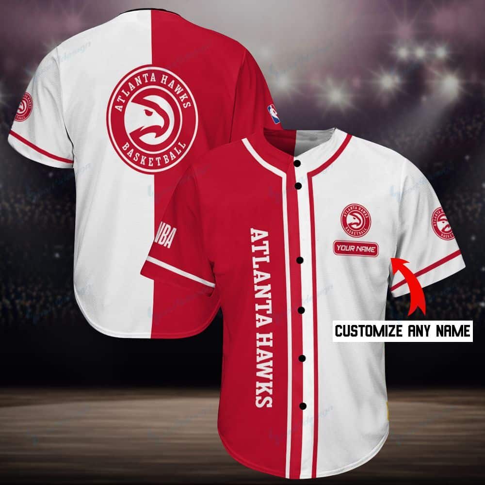 Atlanta Hawks Personalized Baseball Jersey Shirt 104