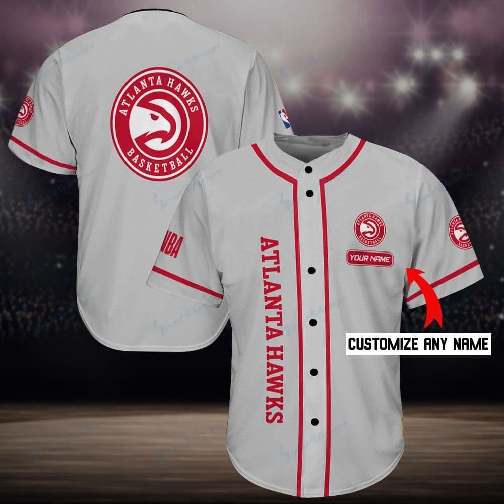 Atlanta Hawks Personalized Baseball Jersey Shirt 104