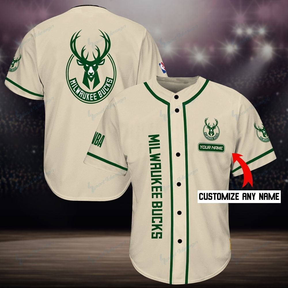 Milwaukee Bucks Personalized Baseball Jersey Shirt 105