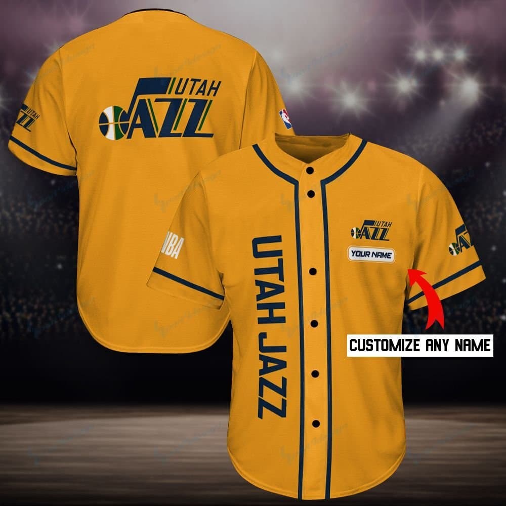 Utah Jazz Personalized Baseball Jersey Shirt 107