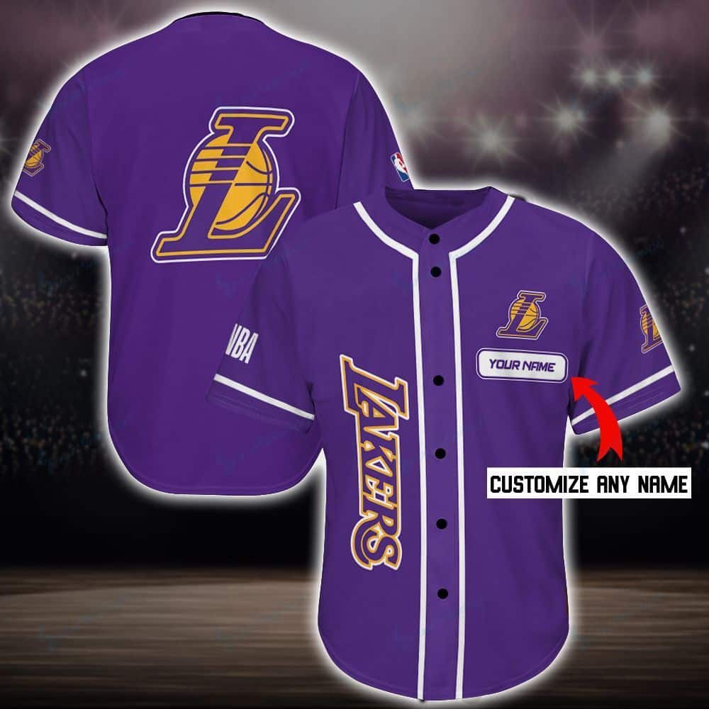 Los Angeles Lakers Personalized Baseball Jersey Shirt 58