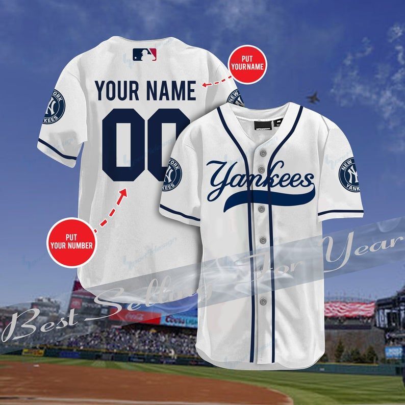 New York Yankees Personalized Baseball Jersey Shirt 136