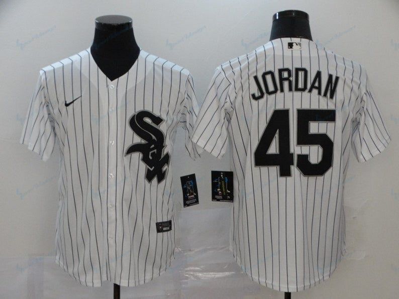 Men’s Chicago White Sox #45 Michael Jordan Baseball Jersey 56