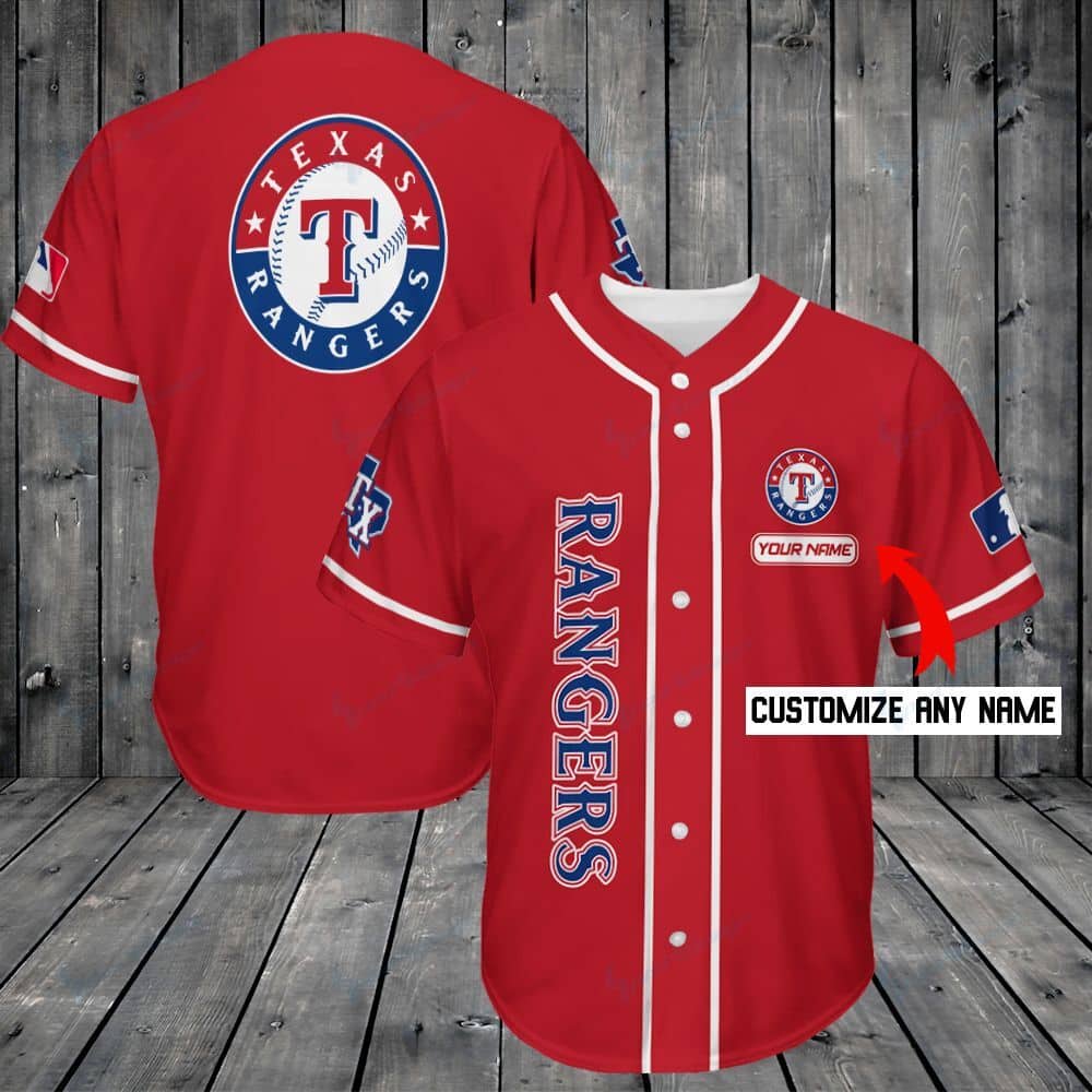 Texas Rangers Personalized Baseball Jersey Shirt 207