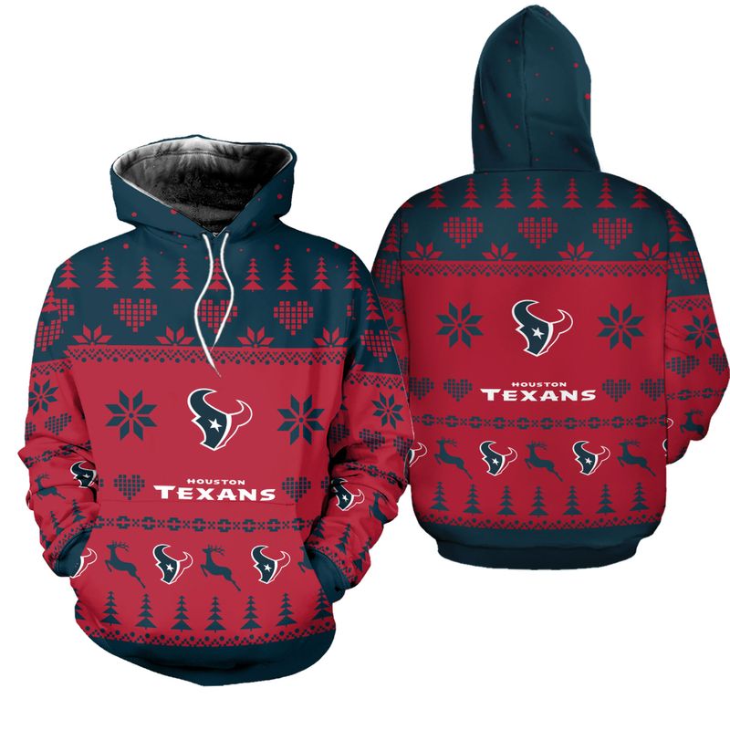 Houston Texans Christmas Patterns Hoodie and Joggers